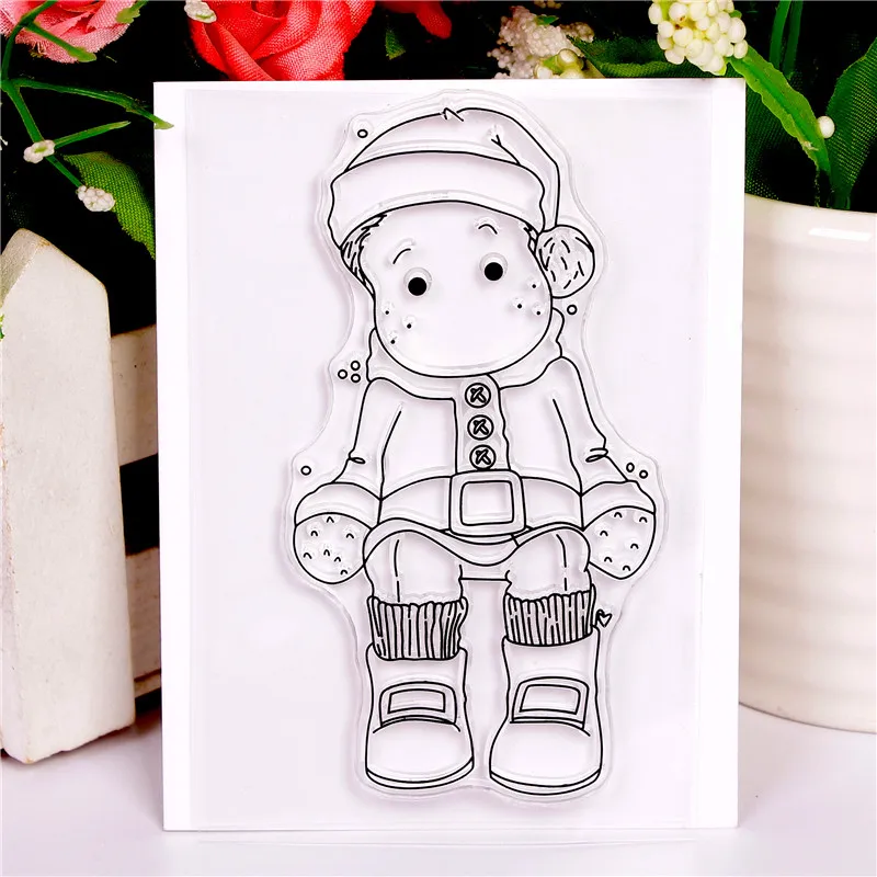 

DLKSDIY Cartoon girl Transparent Clear Stamp DIY Silicone Seals Scrapbooking / Card Making/Photo Album Decoration dog