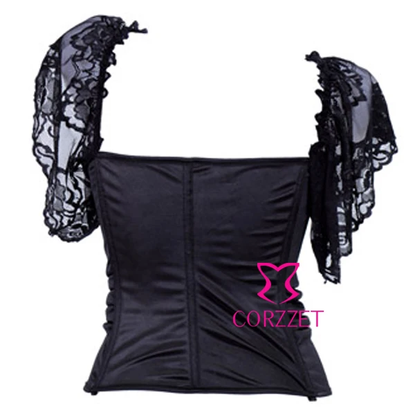 Женский кружевной корсет на бретельках с коротким рукавом|lingerie cup|corset shirtlingerie