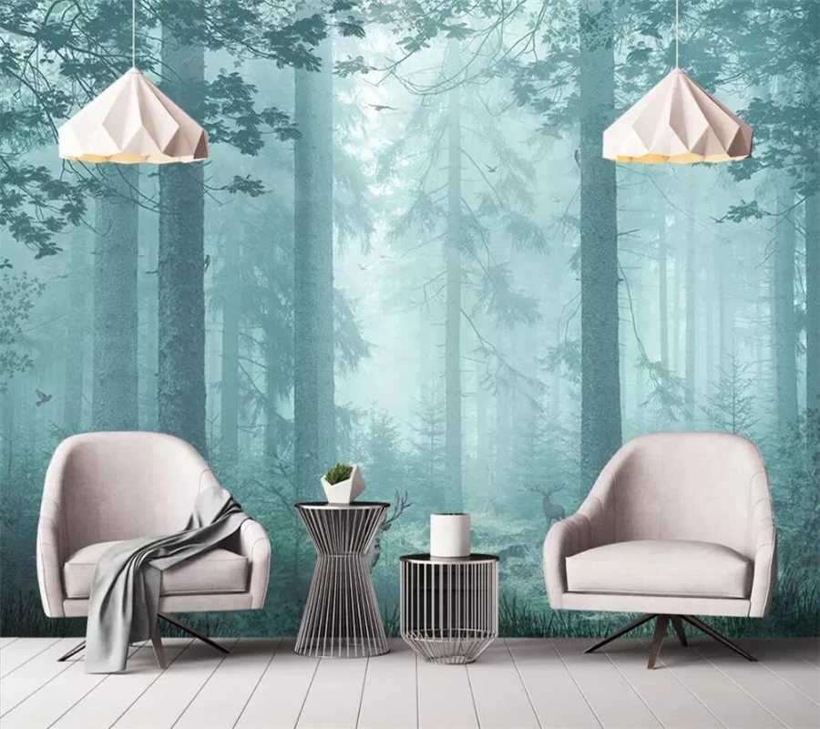 

beibehang papel de parede Custom wallpaper 3d mural dreamy forest plum deer mural background wall papers home decor 3d wallpaper