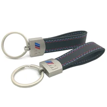 Fashoin Metal+Leather Car Keychain Key Chain Key Ring Keyring For BMW M Tech M Sport M3 M5 X1 X3 E46 E39 E60 F30 E90 F10 F30 E36