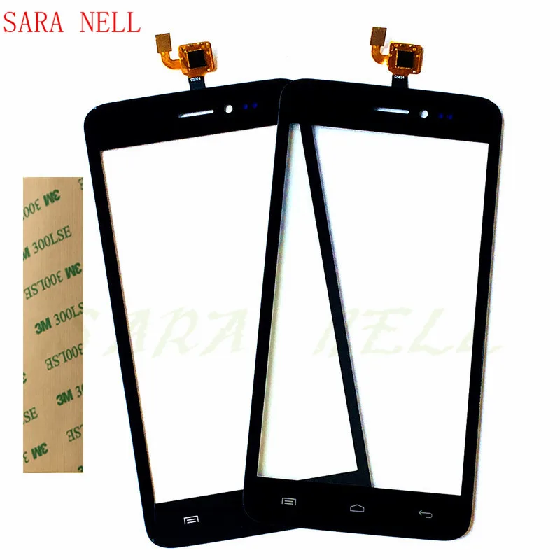 

SARA NELL Phone Touchscreen For Explay Rio Play Touch Screen Sensor Digitizer Front GlassTouch Panel Replacement+tape