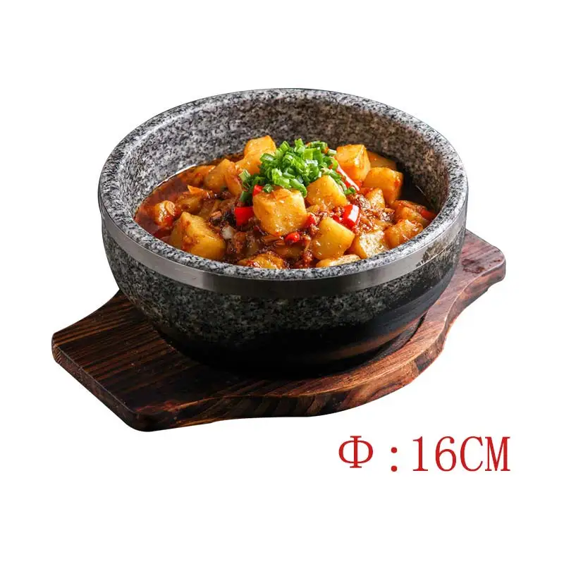 ZITING 16 см каменный горшок Bibimbap миска для домашнего супа каменная рыба специальная