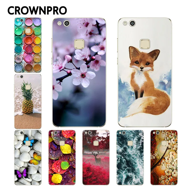 

CROWNPRO Soft TPU Huawei P10 Lite Case Cover Silicon Colored Painted Phone Back Protective Case FOR Huawei P10 Lite Phone