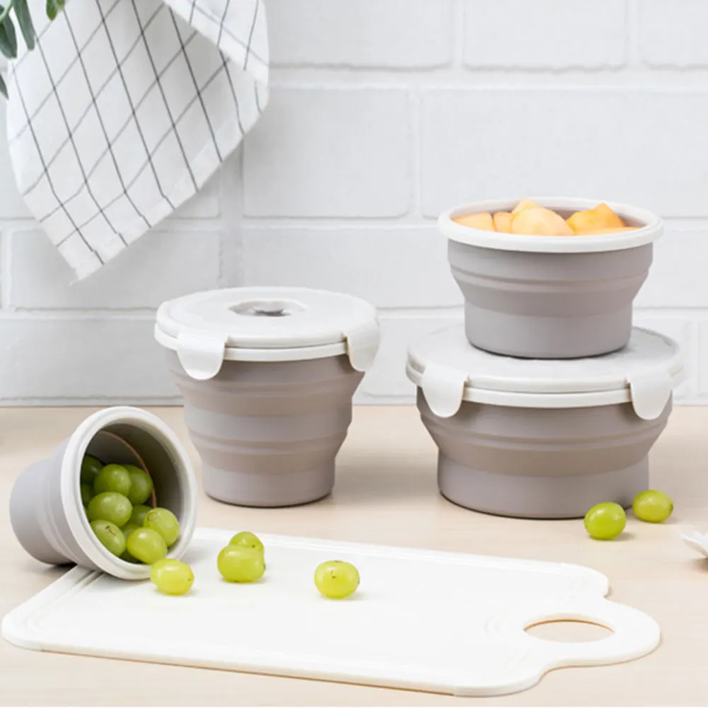 Creative Multifunction Collapsible Silicone Bowl for Home Outdoor