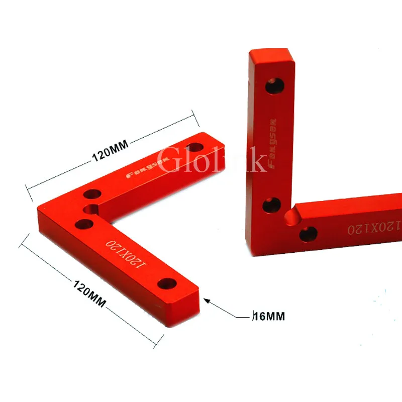 

90 Degree Positioning Squares 4.7" x 4.7" Aluminium Alloy Right Angle Clamps Woodworking Carpenter Tool L Block Square 1pc