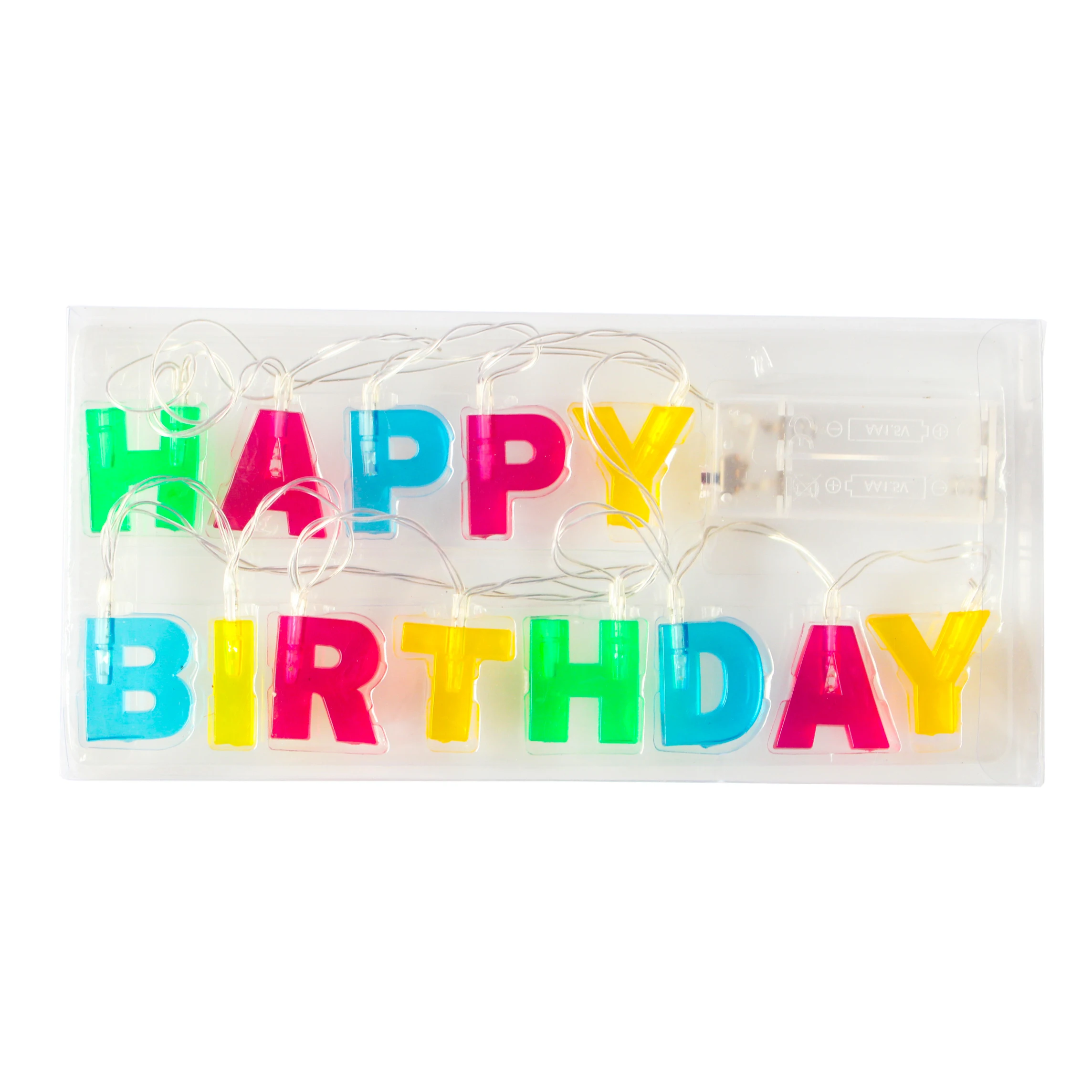 Светодиодный фонарь с надписью «Happy Birthday», украшения для дня рождения, для детей, мальчиков и девочек, для взрослых, DIY, 1-18 лет