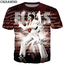 Новые Забавные футболки для мужчин/женщин Рок-певец Элвиса Пресли футболки с 3D-принтом Повседневная Harajuku стиль футболка уличная топы