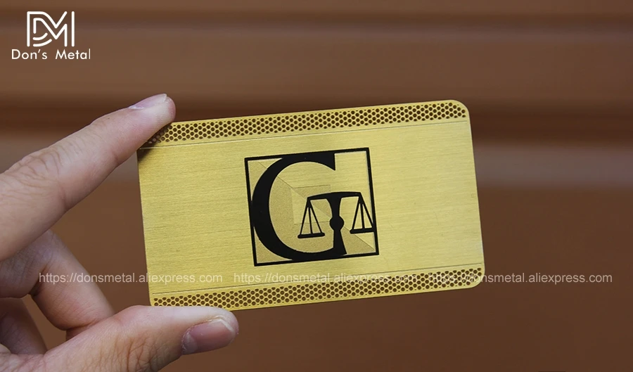 Gold brushed metal membership card plating brushed stainless steel card custom stainless steel business card 