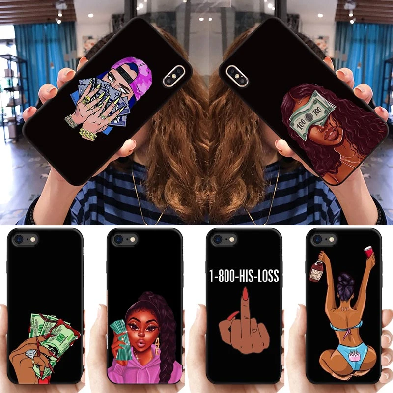 Phone Case | Mobile Phone Cases Covers - Black Women Phone Case Iphone 11  12 13 14 - Aliexpress