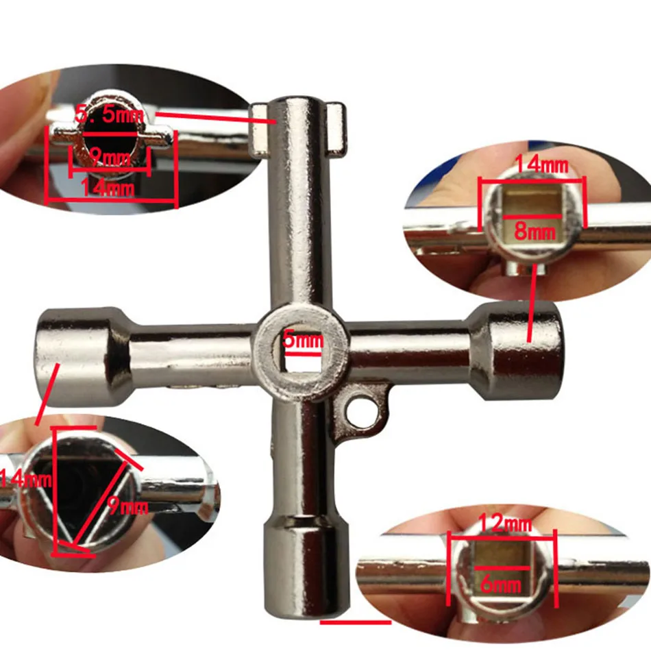 Универсальный 4 способа треугольник ключ сантехник ключи треугольник ключ для Электрический счетчик газа шкафы негерметичные радиаторы