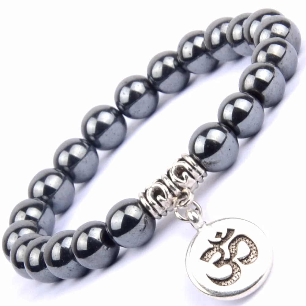 lucky-shopping Black Nature Stone Lava Stone Bead Cross Charm Bracelets Bangles for Men Buddha Strand Bracelet Jewelry Accessories on Hand