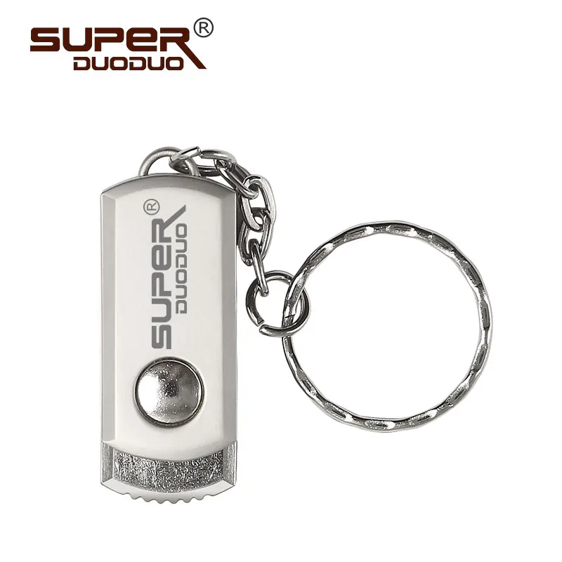 USB накопитель 2,0, металлический мини usb флеш-накопитель, 32 ГБ, 64 ГБ, 16 ГБ,, флеш-накопитель, карта памяти 128 ГБ - Цвет: silver