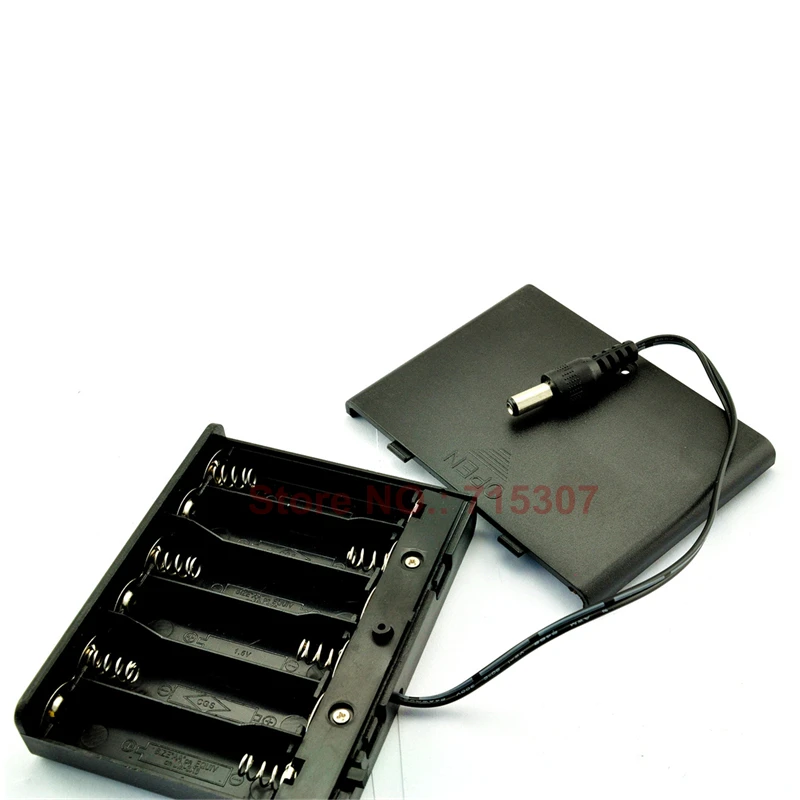 PHISCALE 1 piece battery holder 9V 6 AA / 6AA battery holder with cover