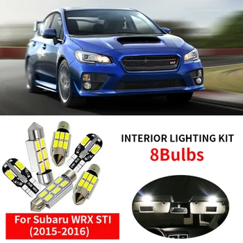 

8pcs Car Accessories Led Blub Lamp kits For 2015 2016 Subaru WRX STI Map Dome Trunk License Plate Lamp 12V Car Light source
