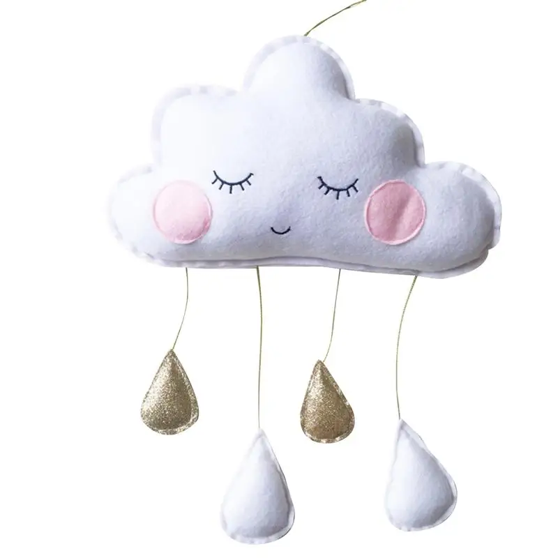 Подвеска в виде капли дождя в скандинавском стиле, подвеска в виде облака, подвеска в виде капли дождя для детской комнаты, палатка для фотосъемки, настенная подвеска(белая и золотая