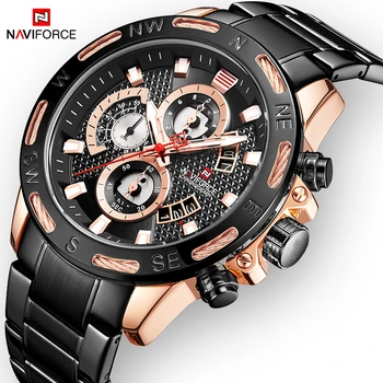 

NAVIFORCE Fashion Mens Watches Luxury Brand Military Male Clock Analog Quartz Watch Men Sport Chronograph Relogio Masculino 2019