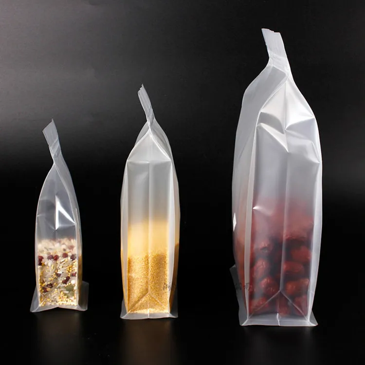 50pcs 3D  Frosted Stand up Matte Plastic Zipper Bag Translucent Coffee Snack Cookie Corn Beverage Fridge X-mas Packaging Pouches