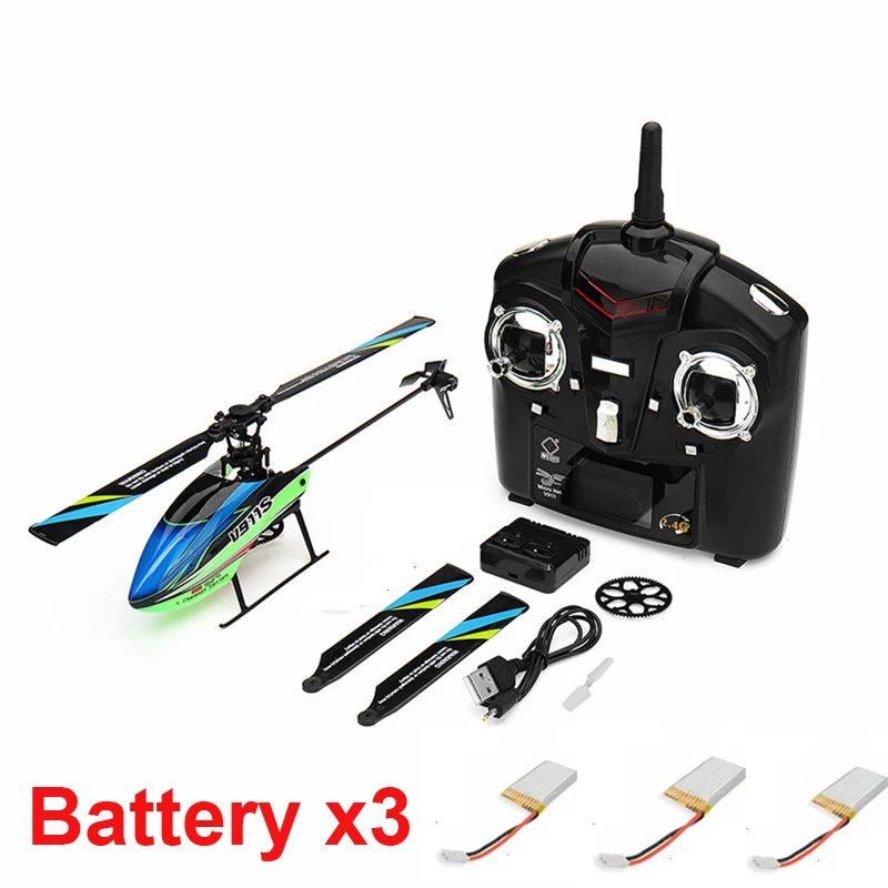 (С 3 батареями) Новая Популярная игрушка WLtoys V911S 2 4G 4CH 6 Aixs Gyro Flybarless RC вертолет RTF для
