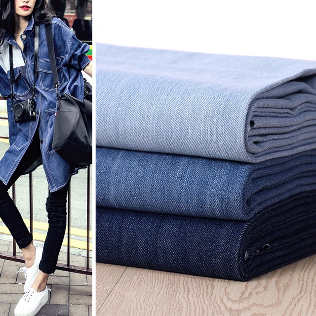 New arrival 50*145cm 100 Cotton denim blue jeans thick fabric DIY