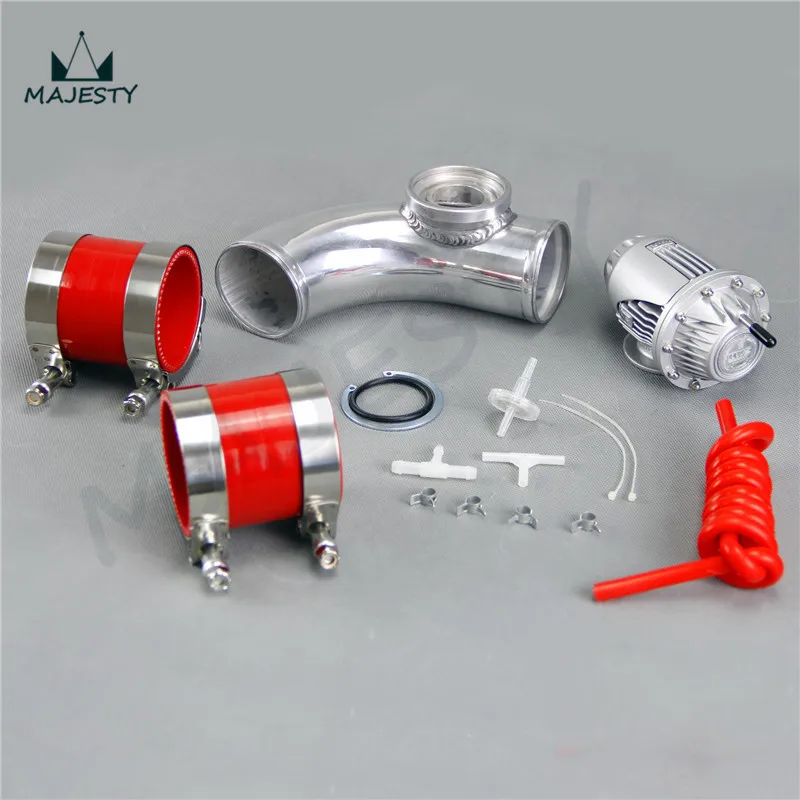 SQV выдувной клапан BOV IV 4 серебристый + 2 '཮ мм 90 градусов Фланцевая труба набор