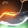 OKEEN 2pcs 60cm Flexible LED DRL For Headlight Strip daytime running light with yellow Sequential turn signal lamp 12V ► Photo 3/6