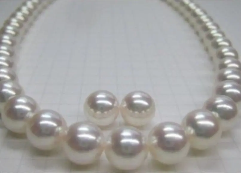 

FREE SHIPPINGAAA 9-10MM NATURAL SOUTH SEA WHITE PEARL NECKLACE EARRING