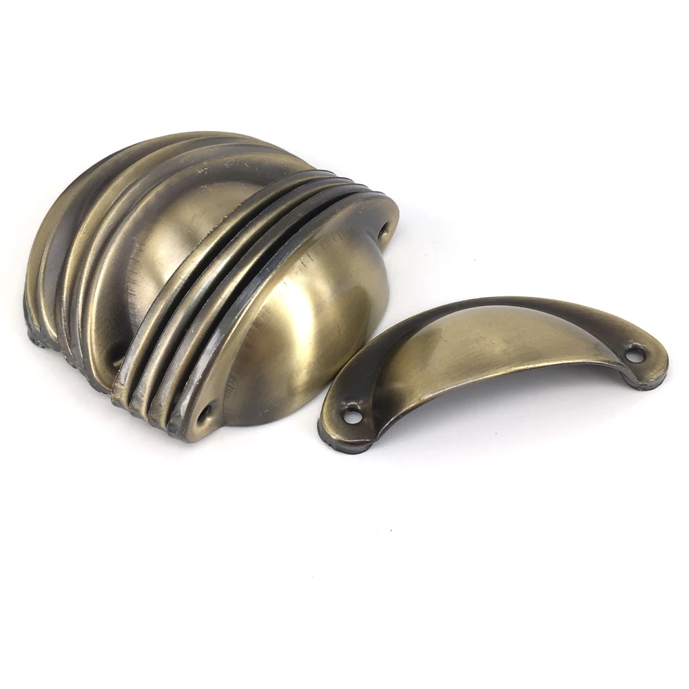 CC 66mm antique shell handle drawer pulls jewelry box medicine handle closet Cupboard