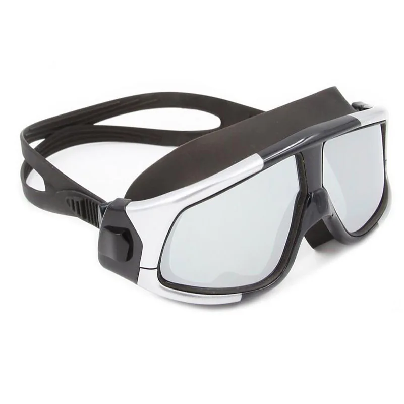 Силиконовая большая оправа, анти-туман, УФ-защита, водонепроницаемые очки для плавания, очки для плавания, прозрачные для мужчин и женщин, маска для плавания, очки