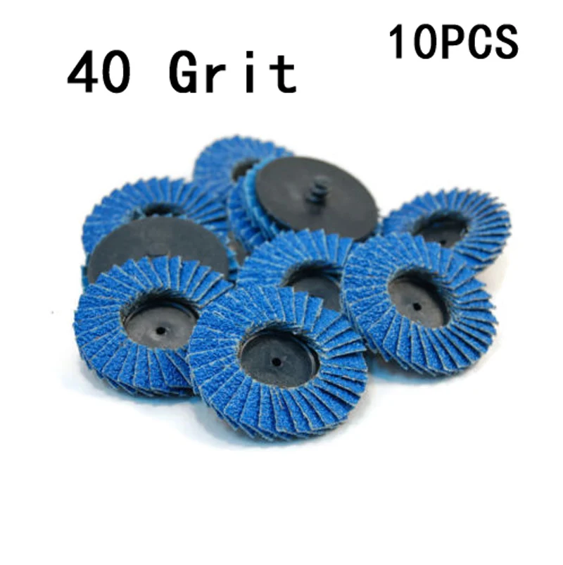 10 шт. 2 ''40 Грит щитка шлифовальный диск колеса Тип R Roloc резьбовых Twist Lock набор