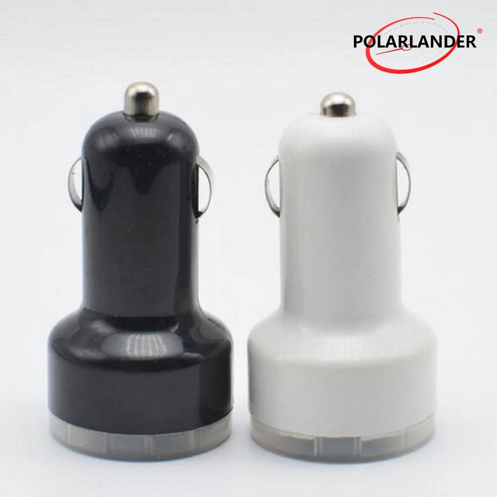 car charger 2 color for smartphone Android phone  Camera Mini Dual 2 Port USB Car Power Charger Adapter
