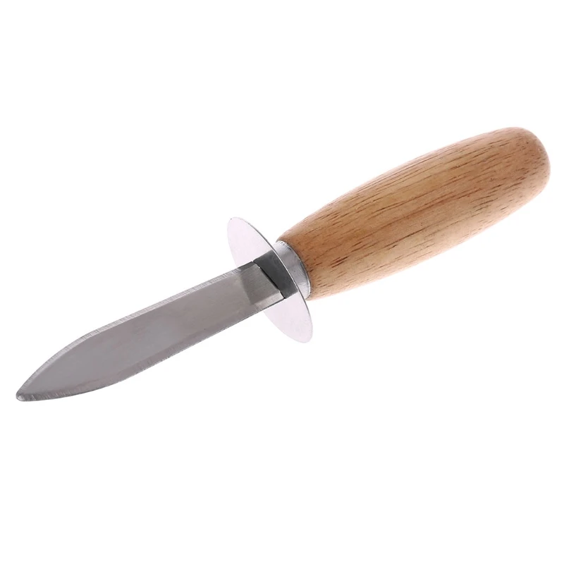 

Wooden Handle Oyster Knife Sharp-edged Shucker Shell Seafood Opener Tool Seafood Tools Kitchen Tools & Gadgets