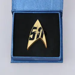 Cos Star Trek знак Star Trek 50th Юбилей значок магнитные Pin сплава с подарочной коробке Новый Косплэй вечерние Хэллоуин Prop