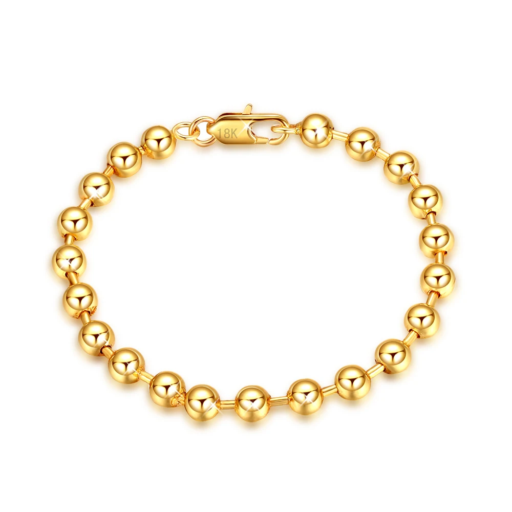 

ECODAY Jewelry Charm Bracelet Women Gold Color Beads Bracelets Bangles Pulseras Mujer Armband