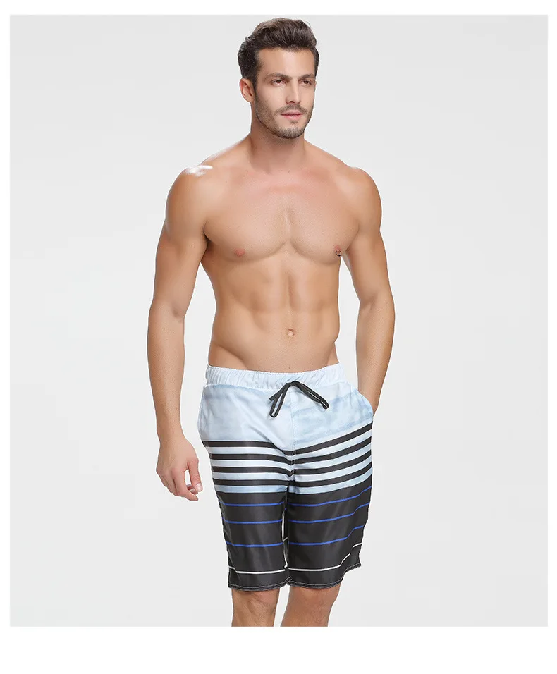 Мужские пляжные шорты IEMUH, кототкое быстросохнущее купальное белье для мужчин, спортивные шорты для бега