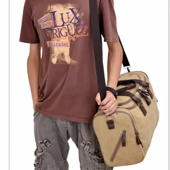 

2018 New canvas men's fashion casual shoulder messenger bag men travel handbag bags