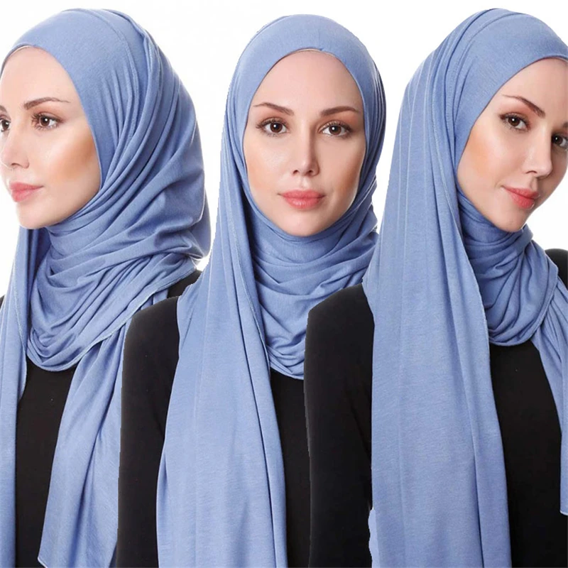 

85*180 muslim jersey hijab scarf for women femme musulman hijabs Islamic shawls soild color Modal headscarf for women
