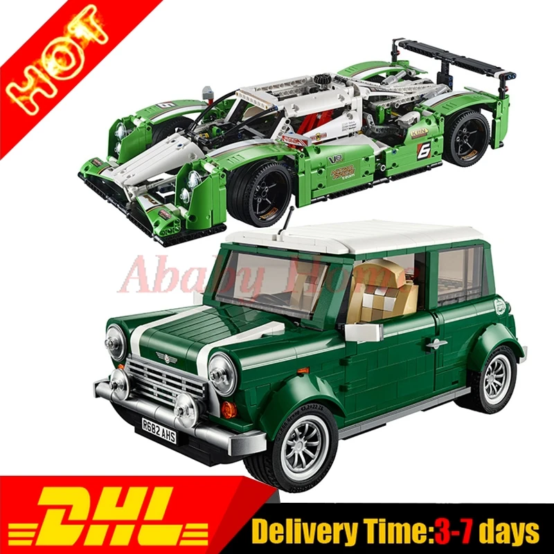 

Lepin 20003 24 hours Race Car + Lepin 21002 MINI Cooper Technic Series Building Blocks Bricks Set Toys Gifts Clone 42039 10242