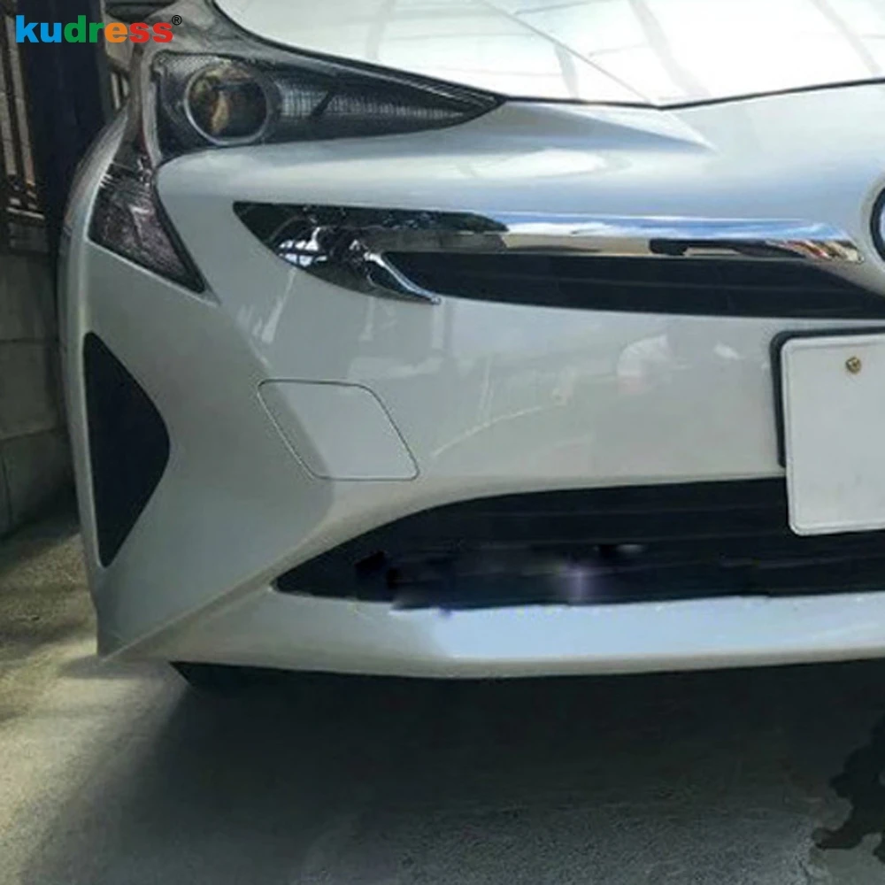 Для Toyota Prius ABS хромированный передний корпус гриль декоративный молдинг крышка наклейки планки авто аксессуары 2 шт