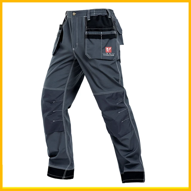 Grey Work Pants with Knee Pads