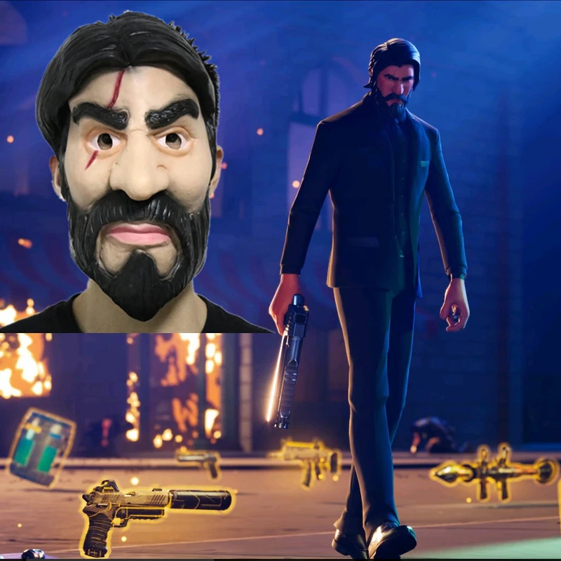 

ZSQH Fortress night game FORTNITED Battle Royale John Wick Reaper Mask latex mask Halloween Cosplay fortnight KIDS CHILDREN BOY