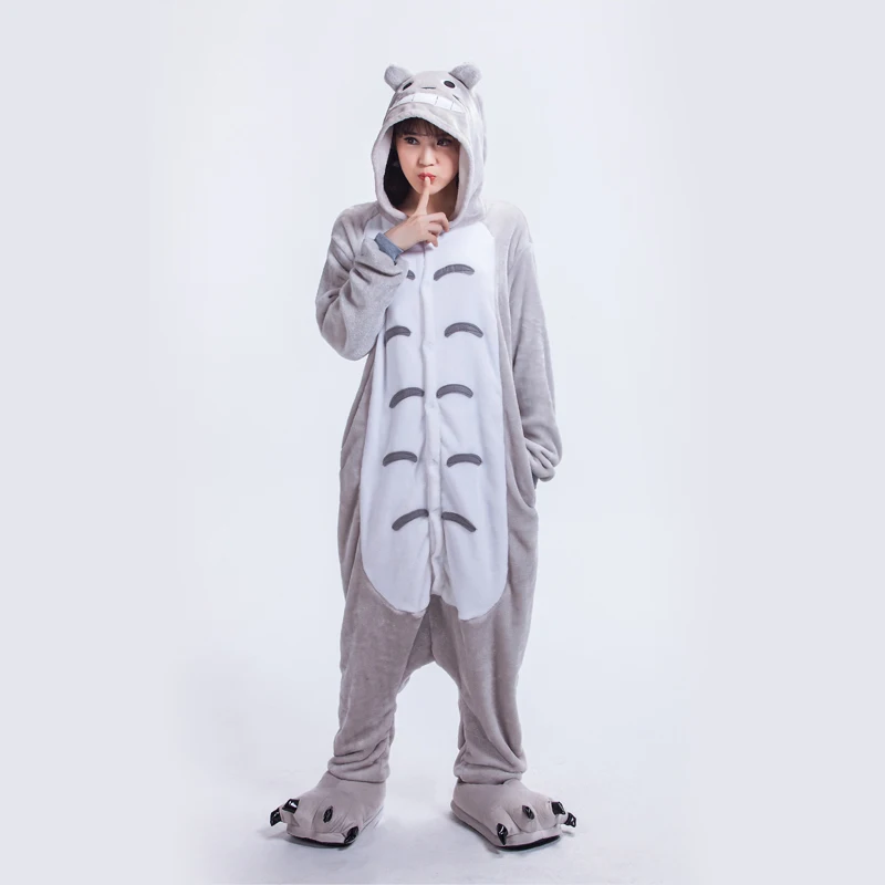 Onesies мужская взрослые фланели аниме мой сосед тоторо балахон пижамы костюм