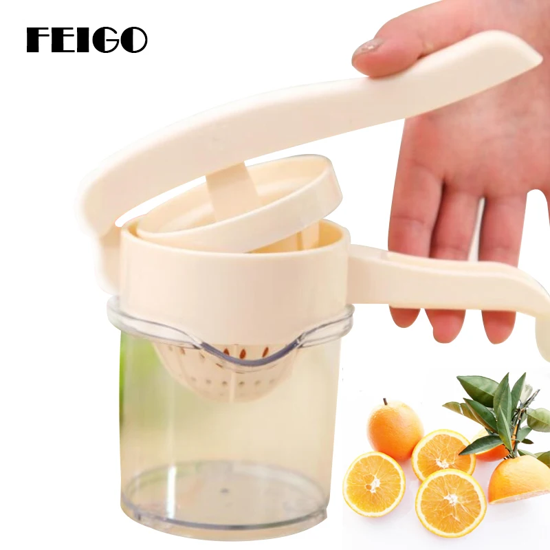 

FEIGO Fruit Vegetable Kitchen Tool Lemon Squeezers Stainless Steel Orange Juicer Fruit Juice Reamers Fast Handle Press Tool F212