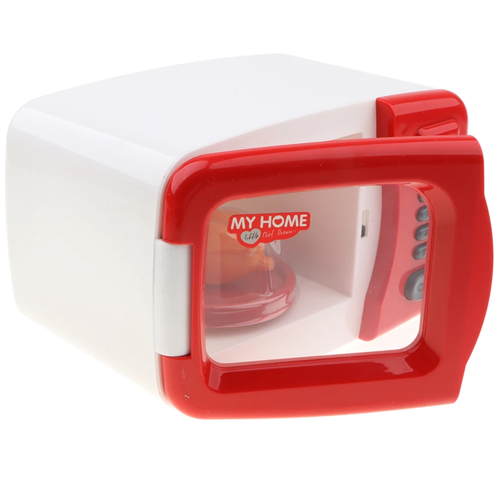 Mini Home Appliance Room/Kitchen Furniture Kids/Baby Pretend Play Educational Toy, Microwave Oven Red Color