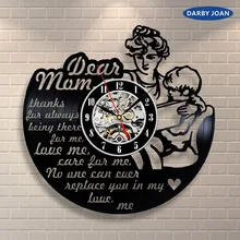 Reloj de pared decorativo de vinilo con diseño de madre y papá Vintage para regalar a tus amigos y familiares en cualquier ocasión de Duvar Saati