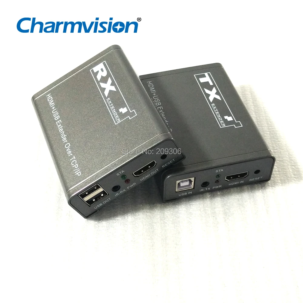 Скидка 20% charmvision IP kvm-120hu 120 м USB HDMI KVM Over IP LAN удлинитель с ИК-пульт дистанционного управления USB беспроводная мышь клавиатура