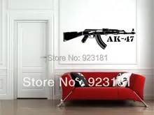 Freies verschiffen AK47 MASCHINENGEWEHR Wandkunst Aufkleber Aufkleber DIY Steuern Dekoration Wandbild Removable Schlafzimmer aufkleber 100×30 cm