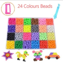 Новинка,, около 3600 шт., детские игрушки, водные бусины, 24 цвета, липкое наборное поле, предохранитель, бусины, головоломки, водные бусины, Бонд, игрушка, головоломка