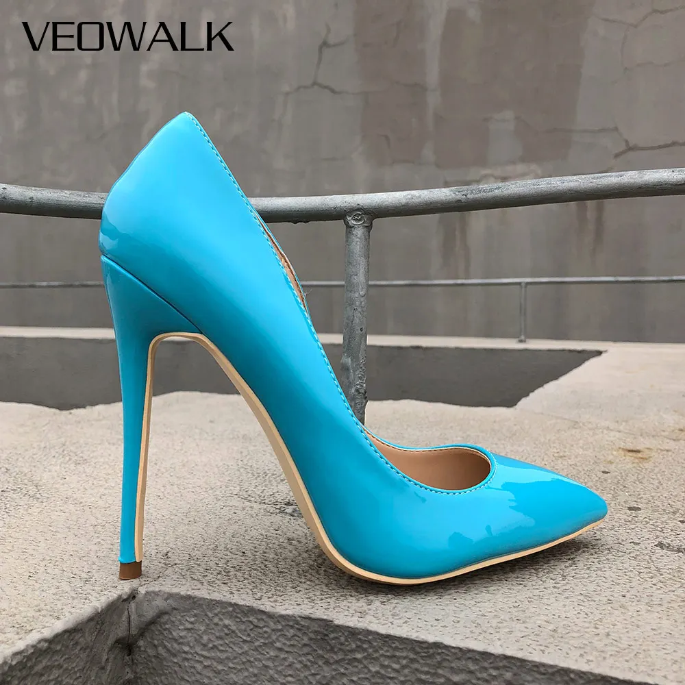 Aliexpress.com : Buy Veowalk Sky Blue Sexy Women Stiletto High Heels ...