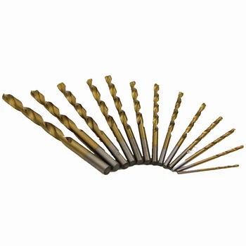 

Fixmee New HSS 13Pcs/Set Twisted Drill Bit Set Saw Set Steel Titanium Coated 1.5-6.5mm woodworker DIY drilling 3.2mm 4.8mm