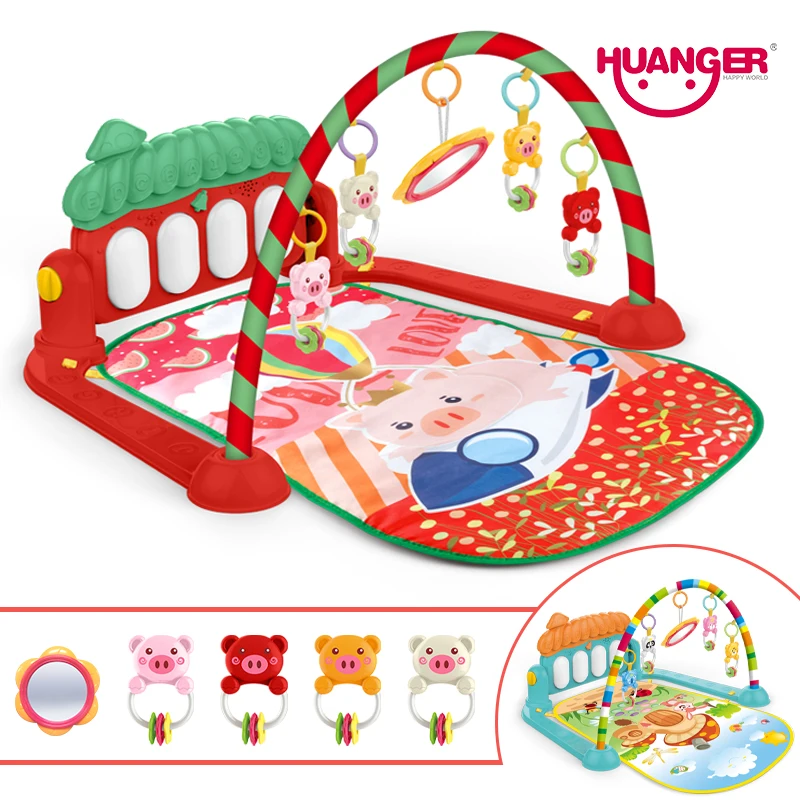 

2019 Baby Play Mat Water Carpet for Baby Cute Pig Music Crawling Developing Puzzle Rug Kid Gym Infant Tapis Rugs